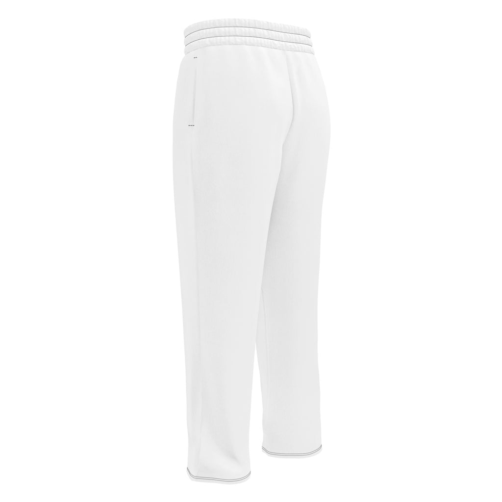 Renegade Wide-Leg Track Jogger in Weiß – Rückansicht