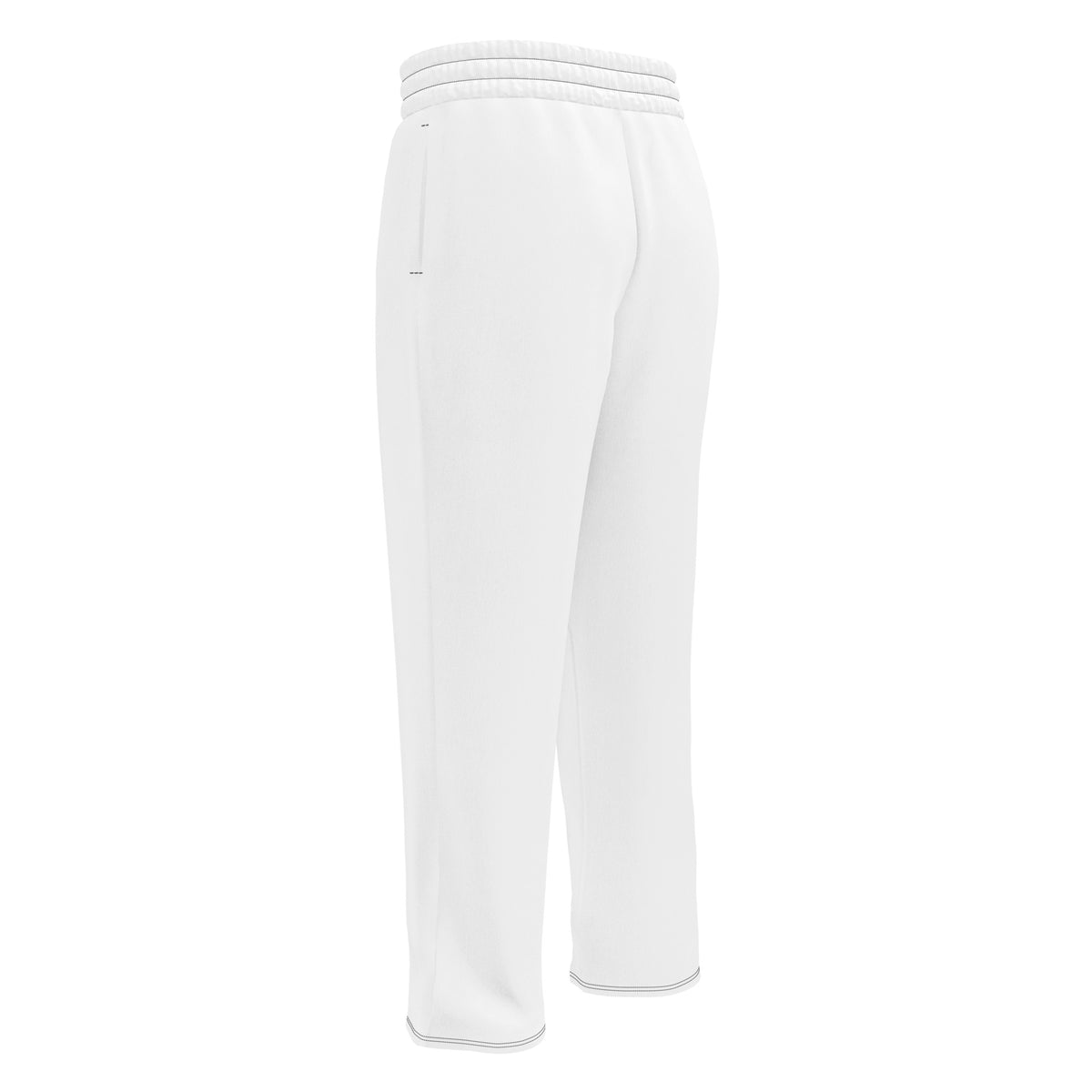 Renegade Wide-Leg Track Jogger in Weiß – Rückansicht