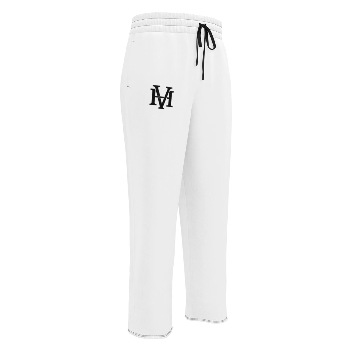 Renegade Wide-Leg Track Jogger in Weiß – Vorderansicht