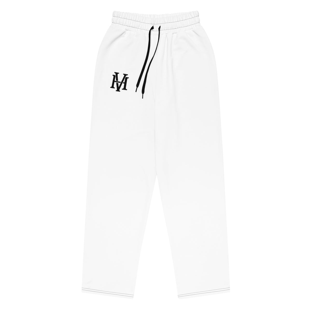Renegade Wide-Leg Track Jogger in Weiß – Vorderansicht