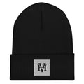Concrete Cuffed Beanie in Schwarz – Vorderansicht