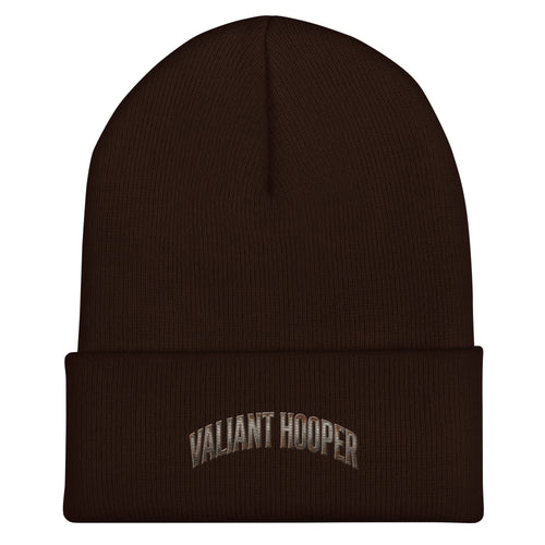Born of Coal Cuffed Beanie in Braun – Vorderansicht