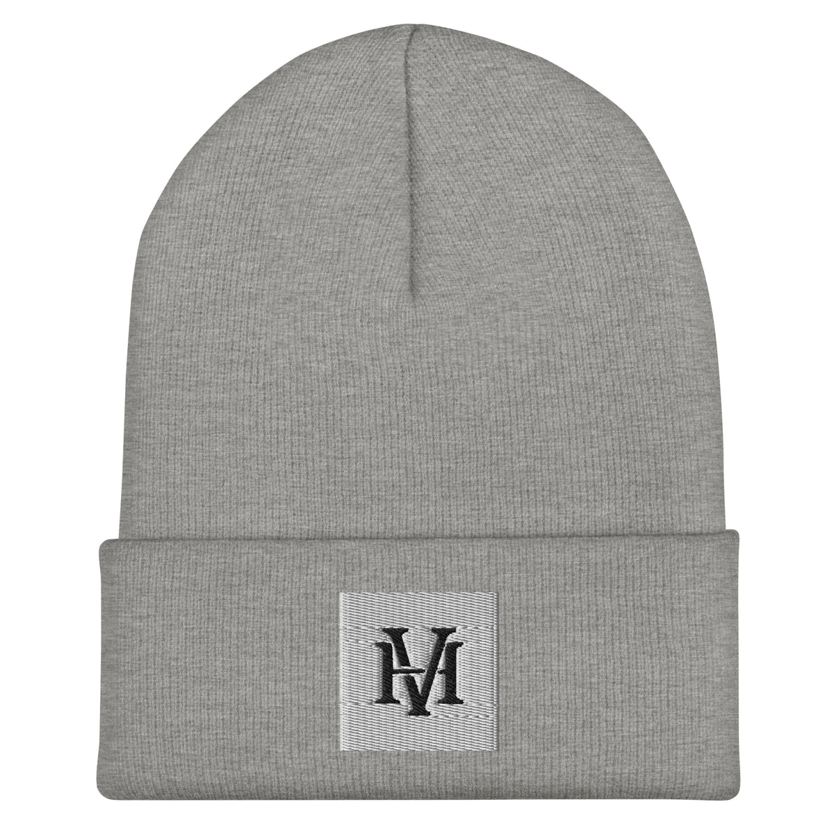 Concrete Cuffed Beanie in Heather Grau – Vorderansicht