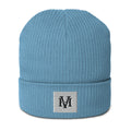 Streetblock Ribbed Beanie in Light Avio Blue – Vorderansicht
