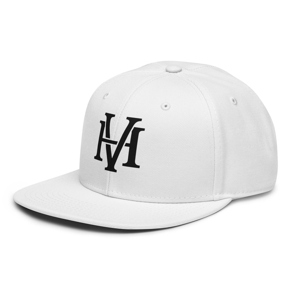 Streetblock Snapback in Weiß – schräg vorne links