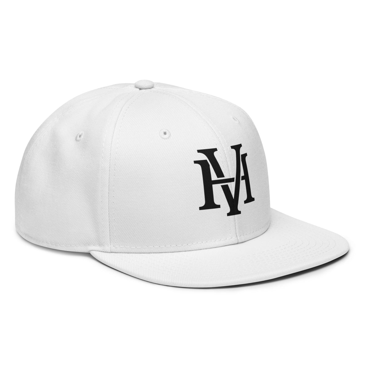 Streetblock Snapback in Weiß – schräg vorne rechts