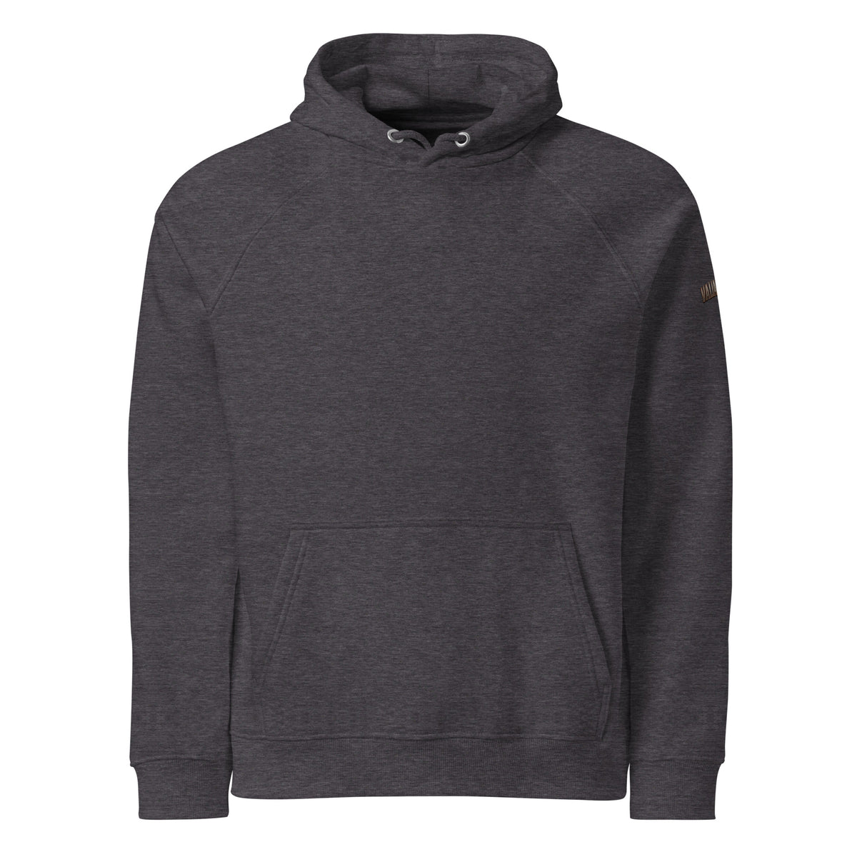Rise Up Raglan Hoodie in Charcoal Melange – Vorderansicht