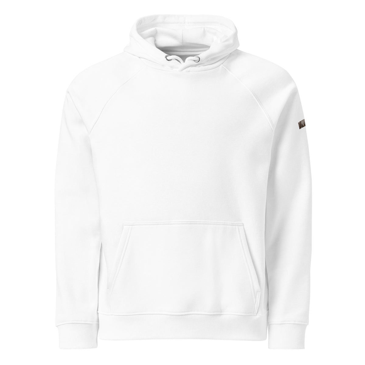 Rise Up Raglan Hoodie in Weiß – Vorderansicht