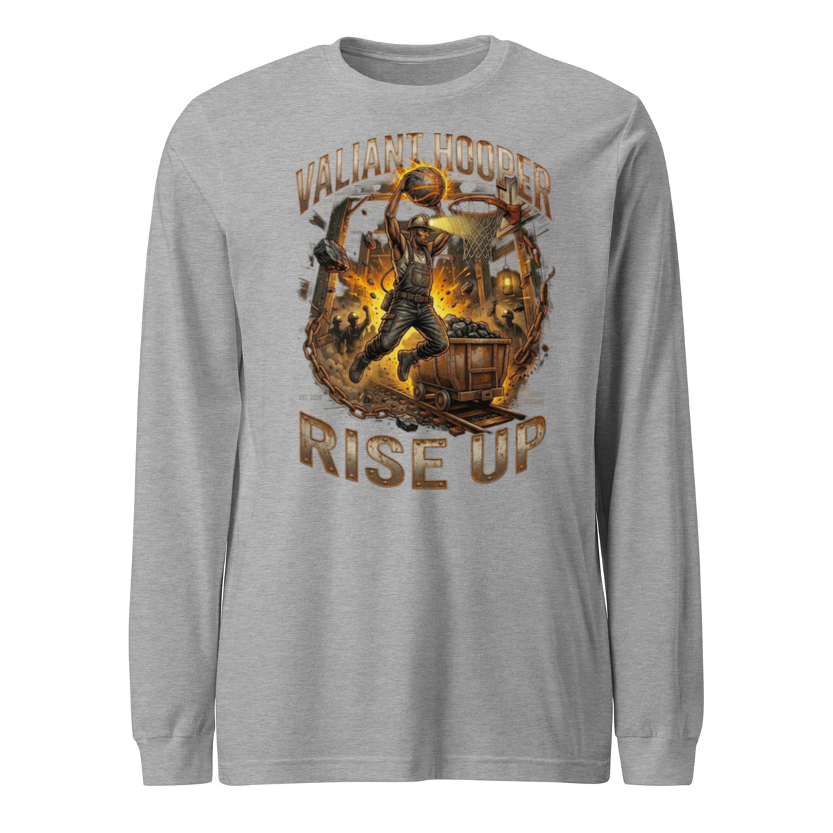 Rise Up Longsleeve in Athletic Heather – Vorderansicht