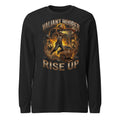 Rise Up Longsleeve in Schwarz Heather – Vorderansicht