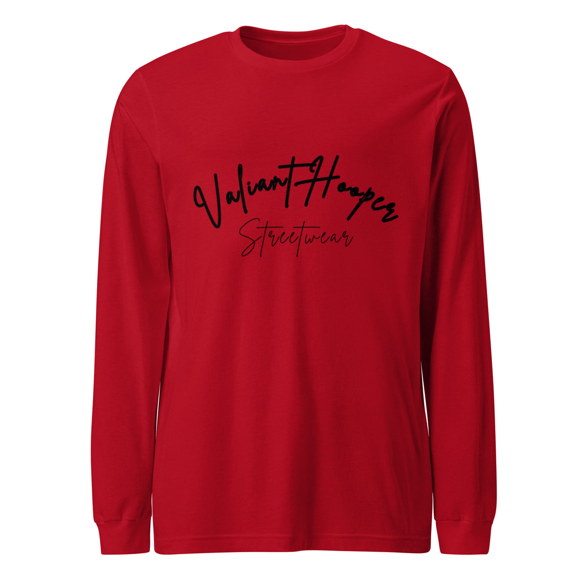 Signature Longsleeve in Rot – Vorderansicht