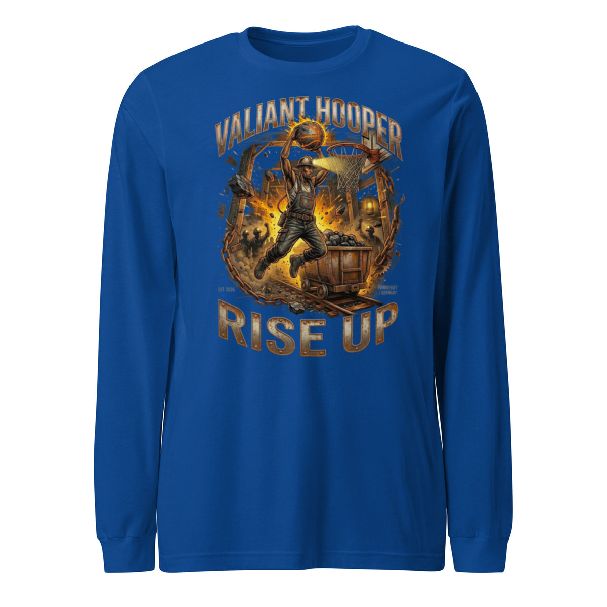 Rise Up Longsleeve in True Royal – Vorderansicht