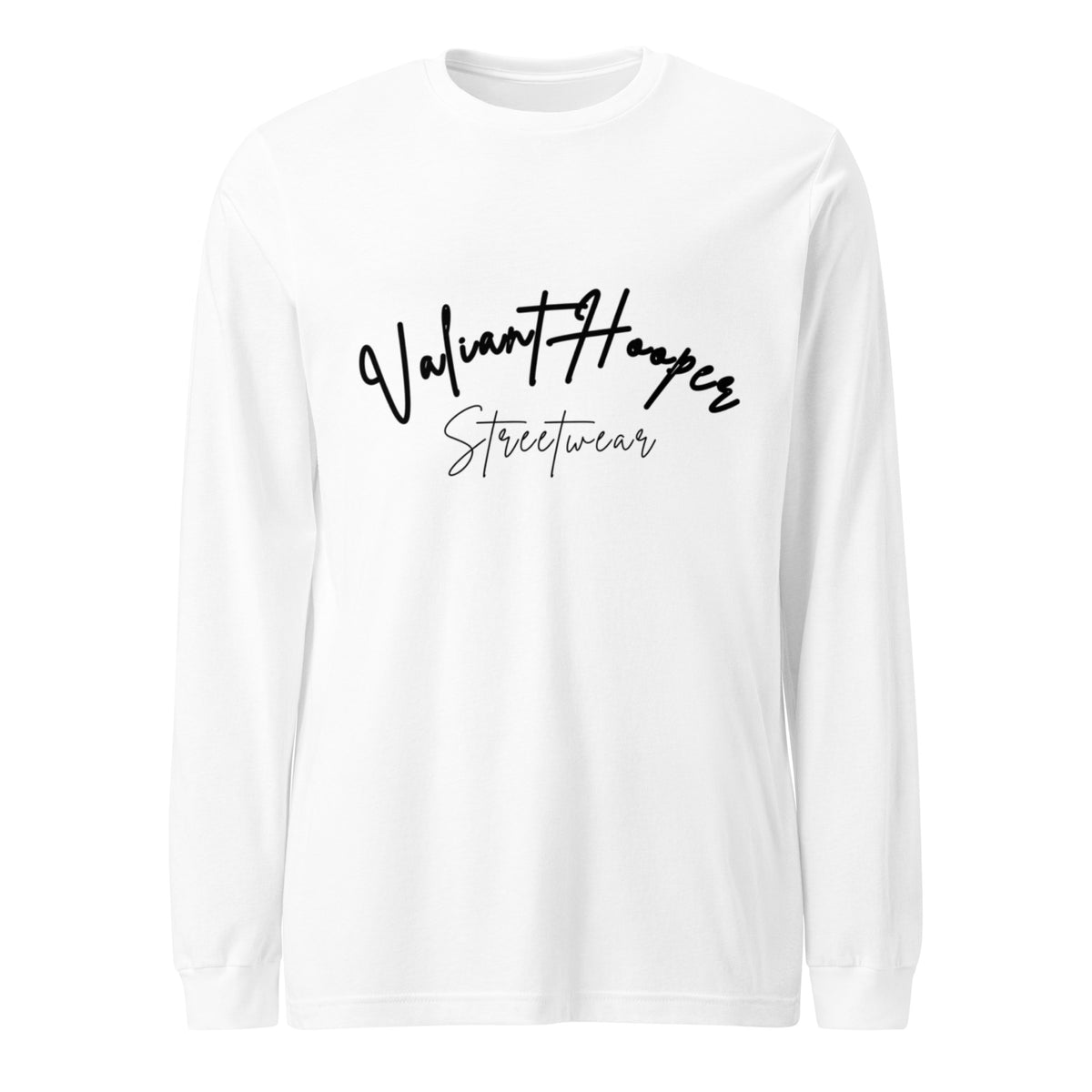 Signature Longsleeve in Weiß – Vorderansicht