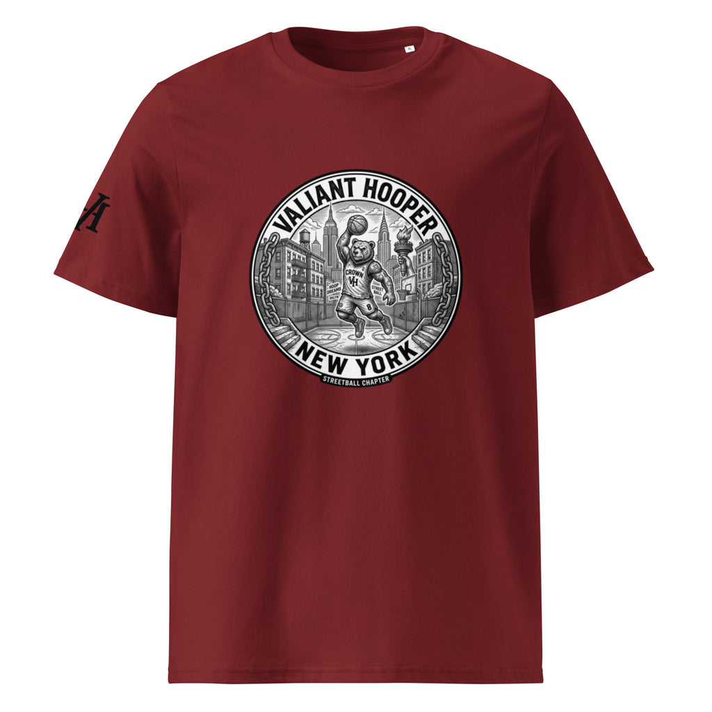 Renegade City Tee – New York in Burgundy – Vorderansicht
