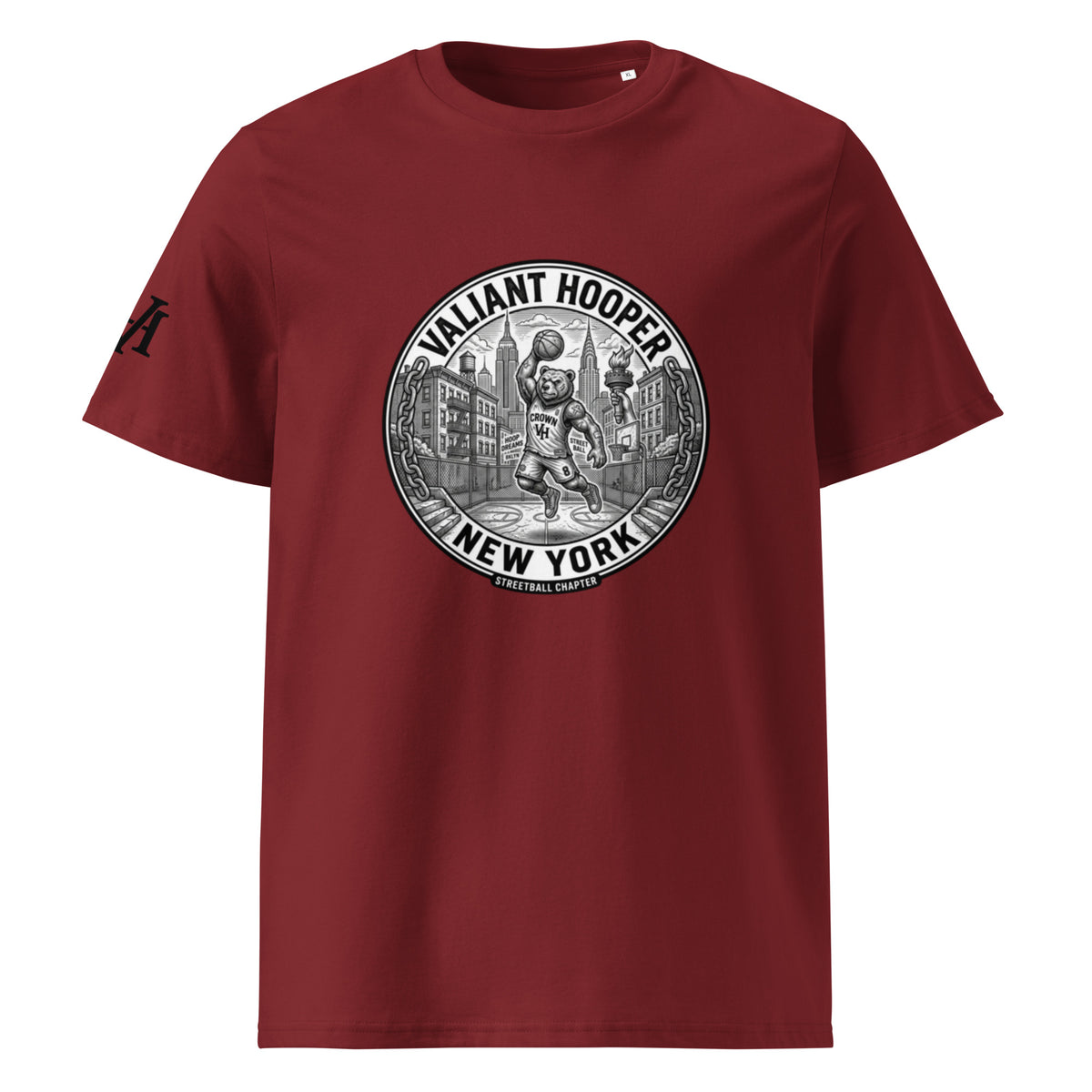 Renegade City Tee – New York in Burgundy – Vorderansicht