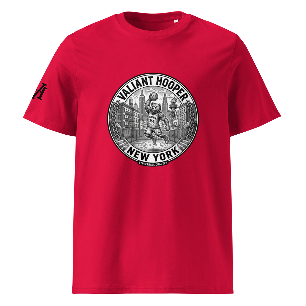 Renegade City Tee – New York in Rot – Vorderansicht