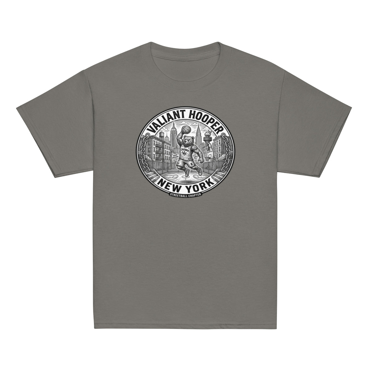 Renegade Kids Classic Tee in Holzkohle – Vorderansicht