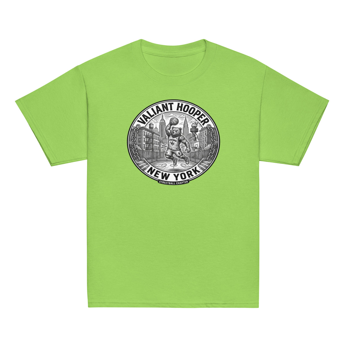Renegade Kids Classic Tee in Limette – Vorderansicht
